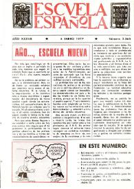 Escuela española. Año XXXVII, núm. 2365, 5 de enero de 1977