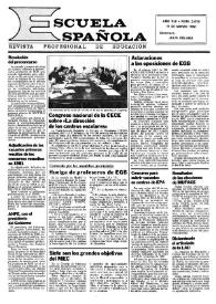 Escuela española. Año XLII, núm. 2616, 11 de marzo de 1982