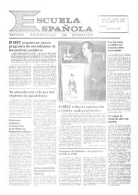 Escuela española. Año XLV, núm. 2752, 24 de enero de 1985