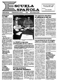 Escuela española. Año XLVI, núm. 2798, 9 de enero de 1986