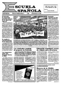 Escuela española. Año XLVI, núm. 2803, 13 de febrero de 1986
