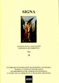 Signa : revista de la Asociación Española de Semiótica. Núm. 21, 2012 | Biblioteca Virtual Miguel de Cervantes