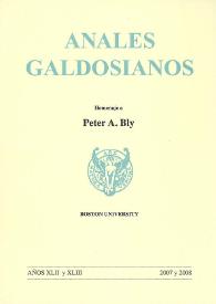 Anales galdosianos. Año XLII y XLIII, 2007-2008 | Biblioteca Virtual Miguel de Cervantes