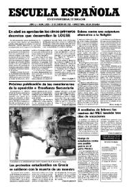 Escuela española. Año LI, núm. 3033, 17 de enero de 1991