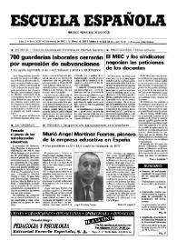 Escuela española. Año LII, núm. 3087, 5 de marzo de 1992