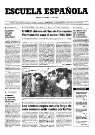 Escuela española. Año LIII, núm. 3130, 4 de febrero de 1993