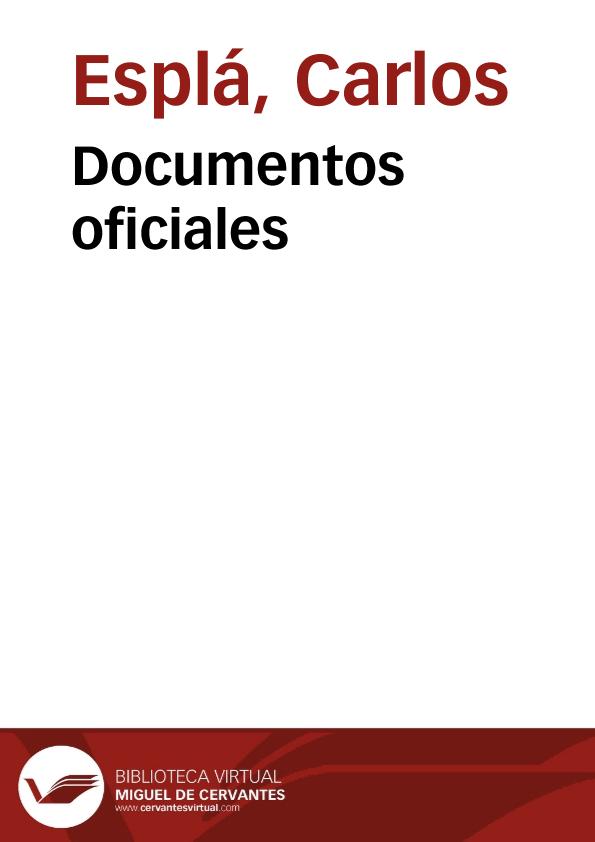Documentos oficiales | Biblioteca Virtual Miguel de Cervantes