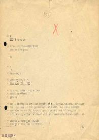Telegrama dirigido a Aniela Rubinstein. Washington D. C. (Estados Unidos), 21-12-1982 | Biblioteca Virtual Miguel de Cervantes