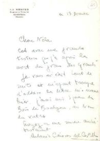 Carta dirigida a Aniela Rubinstein. Marbella, Málaga (España), 13-12-1982 | Biblioteca Virtual Miguel de Cervantes