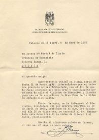 Carta dirigida a Piedad de Iturbe Princesa de Hohenlohe. Madrid (España), 09-05-1970 | Biblioteca Virtual Miguel de Cervantes
