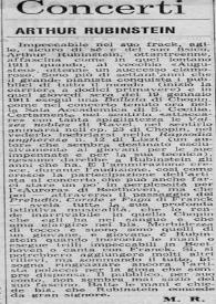 Concerti: Arthur Rubinstein | Biblioteca Virtual Miguel de Cervantes