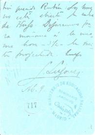 Carta de Lugones, Leopoldo | Biblioteca Virtual Miguel de Cervantes