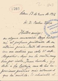 Carta de ALCOVER Y MASPONS, Juan a DARÍO, Rubén | Biblioteca Virtual Miguel de Cervantes