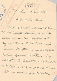 Carta de Gabriel Alomar a Rubén Darío. Barcelona, 29 de junio de 1911 | Biblioteca Virtual Miguel de Cervantes