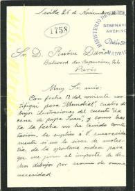 Carta de Díaz Huertas, Ángel | Biblioteca Virtual Miguel de Cervantes