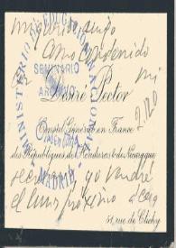 Carta de Pector, Desiré | Biblioteca Virtual Miguel de Cervantes