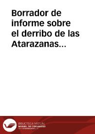 Más información sobre Borrador de informe sobre el derribo de las Atarazanas de Almería