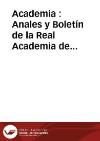Academia : Anales y Boletín de la Real Academia de Bellas Artes de San Fernando. Núm. 22, primer semestre de 1966 | Biblioteca Virtual Miguel de Cervantes