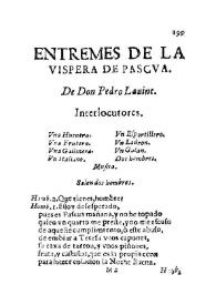 Entremes de la vispera de Pascua / De Don Pedro Lanine | Biblioteca Virtual Miguel de Cervantes