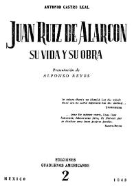 Portada:Juan Ruiz de Alarcon : su vida y su obra