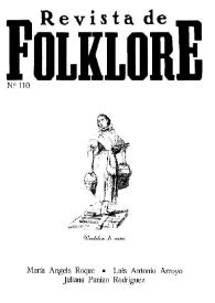Revista de Folklore. Tomo 10a. Núm. 110, 1990 | Biblioteca Virtual Miguel de Cervantes