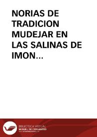 NORIAS DE TRADICION MUDEJAR EN LAS SALINAS DE IMON (GUADALAJARA) (1ª parte) / Cruz Garcia, Oscar | Biblioteca Virtual Miguel de Cervantes