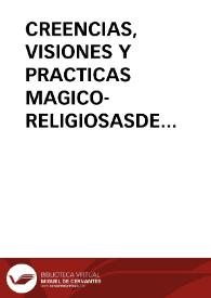 CREENCIAS, VISIONES Y PRACTICAS MAGICO-RELIGIOSASDE UNA MUJER DE BRIHUEGA (GUADALAJARA) (1) / Aparicio Gonzalez, Mª Isabel | Biblioteca Virtual Miguel de Cervantes