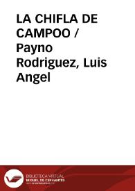 LA CHIFLA DE CAMPOO / Payno Rodriguez, Luis Angel | Biblioteca Virtual Miguel de Cervantes
