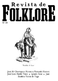 Revista de Folklore. Tomo 5b. Núm. 58, 1985 | Biblioteca Virtual Miguel de Cervantes
