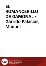 EL ROMANCERILLO DE GAMONAL / Garrido Palacios, Manuel | Biblioteca Virtual Miguel de Cervantes