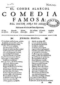 El Conde Alarcos. Comedia famosa / Del Doctor Mira de Amescua | Biblioteca Virtual Miguel de Cervantes