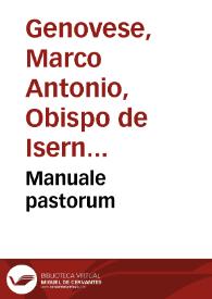 Manuale pastorum | Biblioteca Virtual Miguel de Cervantes