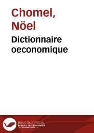 Dictionnaire oeconomique | Biblioteca Virtual Miguel de Cervantes