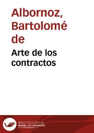 Arte de los contractos | Biblioteca Virtual Miguel de Cervantes