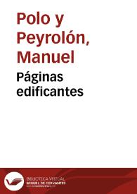 Páginas edificantes | Biblioteca Virtual Miguel de Cervantes