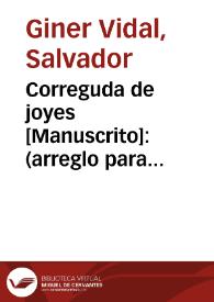 Correguda de joyes [Manuscrito]: (arreglo para quinteto de cuerda y piano) | Biblioteca Virtual Miguel de Cervantes