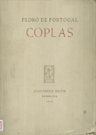 Coplas / Pedro de Portogal | Biblioteca Virtual Miguel de Cervantes