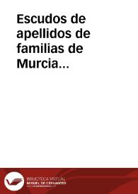 Escudos de apellidos de familias de Murcia (Carrillo/Castañón) | Biblioteca Virtual Miguel de Cervantes