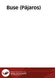 Buse (Pájaros) | Biblioteca Virtual Miguel de Cervantes