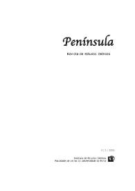 Península : Revista de Estudos Ibéricos. Núm. 2, 2005 | Biblioteca Virtual Miguel de Cervantes