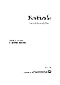 Península : Revista de Estudos Ibéricos. Núm. 3, 2006 | Biblioteca Virtual Miguel de Cervantes