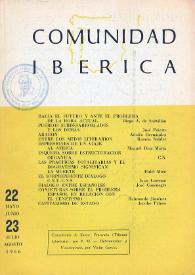 Comunidad ibérica : publicación bimestral. Año IV, núm. 22-23, mayo-agosto 1966 | Biblioteca Virtual Miguel de Cervantes