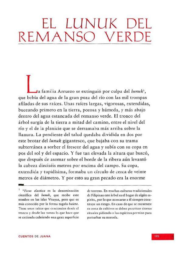 El "lunuk" del remanso verde / Adelina Gurrea Monasterio | Biblioteca Virtual Miguel de Cervantes
