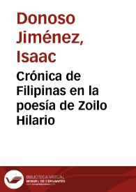 Crónica de Filipinas en la poesía de Zoilo Hilario / Isaac Donoso | Biblioteca Virtual Miguel de Cervantes