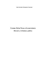 Carmen Bobes Naves: el conocimiento literario y la lectura poética / José Antonio Hernández Guerrero | Biblioteca Virtual Miguel de Cervantes