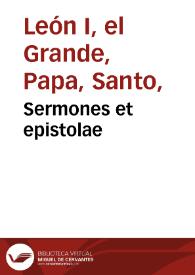 Sermones et epistolae | Biblioteca Virtual Miguel de Cervantes