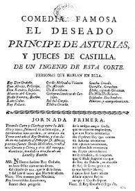 El deseado principe de Asturias, y jueces de Castilla / de un ingenio de esta corte | Biblioteca Virtual Miguel de Cervantes