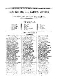 Don Gil de las calzas verdes / Tirso de Molina; edición de Alonso Zamora Vicente | Biblioteca Virtual Miguel de Cervantes
