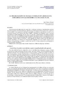 La degradación de dunas litorales en Andalucía : aproximación geohistórica y multiescalar / José Gómez Zotano | Biblioteca Virtual Miguel de Cervantes