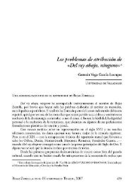 Los problemas de atribución de "Del rey abajo ninguno" / Germán Vega García-Luengos | Biblioteca Virtual Miguel de Cervantes